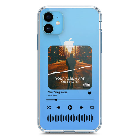 iPhone 11 Cover - Personalised Album Art Series - Clear Phone Case - Soft Silicon Borders