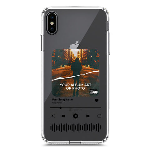 iPhone XS Max Cover - Personalised Album Art Series - Clear Phone Case - Soft Silicon Borders
