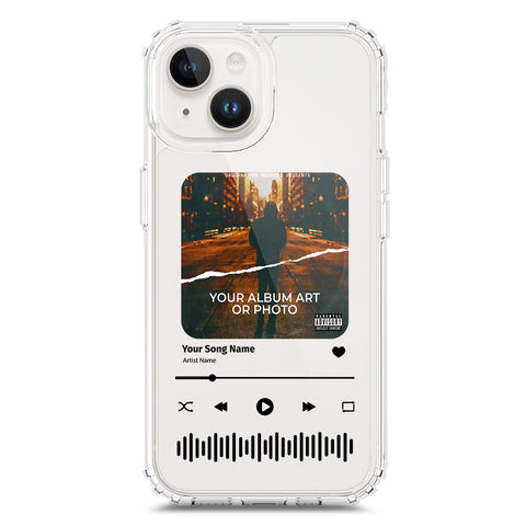 iPhone 15 Cover - Personalised Album Art Series - Clear Phone Case - Soft Silicon Borders
