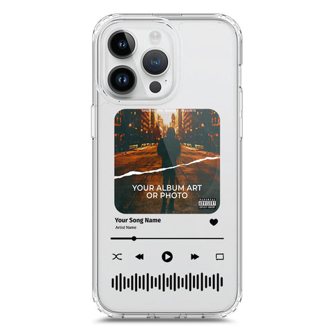 iPhone 15 Pro Cover - Personalised Album Art Series - Clear Phone Case - Soft Silicon Borders