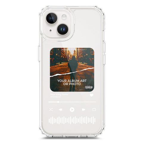 iPhone 15 Plus Cover - Personalised Album Art Series - Clear Phone Case - Soft Silicon Borders