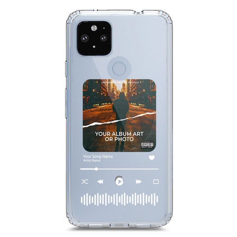Google Pixel 5 XL Cover - Personalised Album Art Series - Clear Phone Case - Soft Silicon Borders