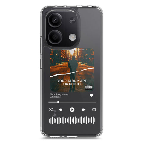 Xiaomi Redmi Note 13 Cover - Personalised Album Art Series - Clear Phone Case - Soft Silicon Borders