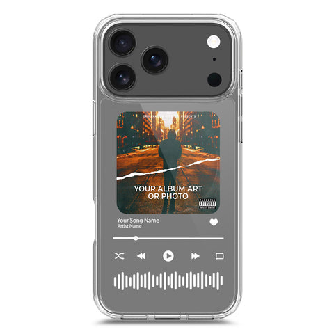 iPhone 17 Pro Max Cover - Personalised Album Art Series - Clear Phone Case - Soft Silicon Borders