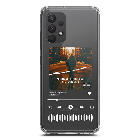 Samsung Galaxy A32 Cover - Personalised Album Art Series - Clear Phone Case - Soft Silicon Borders