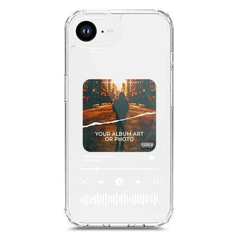 iPhone 16e Cover - Personalised Album Art Series - Clear Phone Case - Soft Silicon Borders