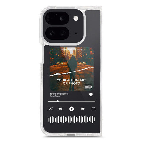 Google Pixel 9 Pro Fold Cover - Personalised Album Art Series - Clear Phone Case - Soft Silicon Borders