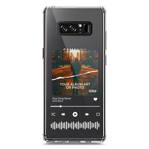 Samsung Galaxy Note 8 Cover - Personalised Album Art Series - Clear Phone Case - Soft Silicon Borders