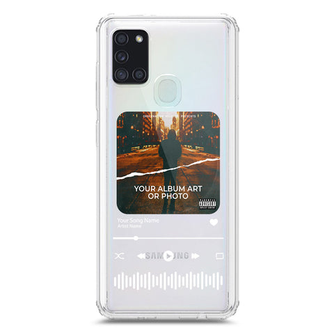 Samsung Galaxy A21s Cover - Personalised Album Art Series - Clear Phone Case - Soft Silicon Borders