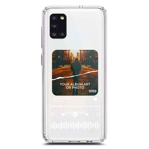 Samsung Galaxy A31 Cover - Personalised Album Art Series - Clear Phone Case - Soft Silicon Borders
