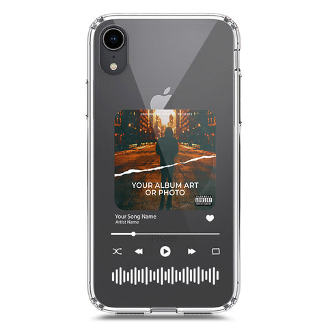 iPhone XR Cover - Personalised Album Art Series - Clear Phone Case - Soft Silicon Borders
