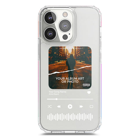 iPhone 13 Pro Cover - Personalised Album Art Series - Clear Phone Case - Soft Silicon Borders