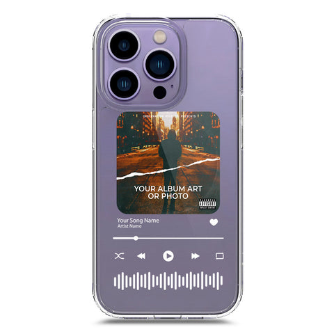 iPhone 14 Pro Cover - Personalised Album Art Series - Clear Phone Case - Soft Silicon Borders
