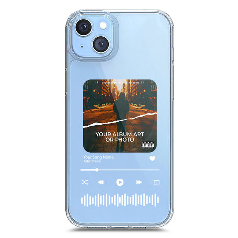 iPhone 14 Plus Cover - Personalised Album Art Series - Clear Phone Case - Soft Silicon Borders