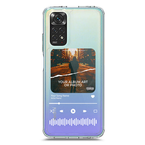 Xiaomi Redmi Note 11S Cover - Personalised Album Art Series - Clear Phone Case - Soft Silicon Borders