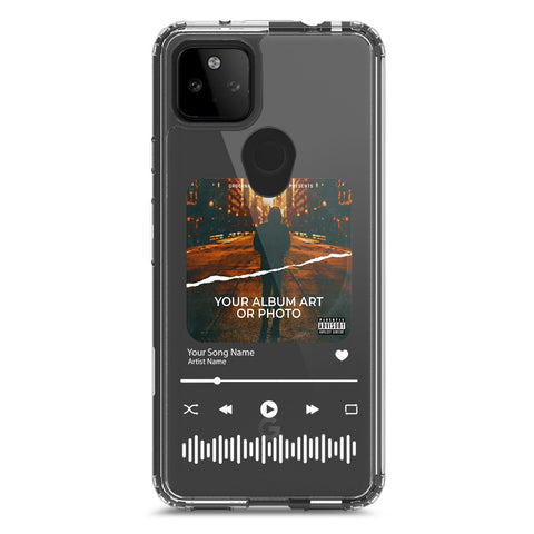 Google Pixel 5a 5G Cover - Personalised Album Art Series - Clear Phone Case - Soft Silicon Borders