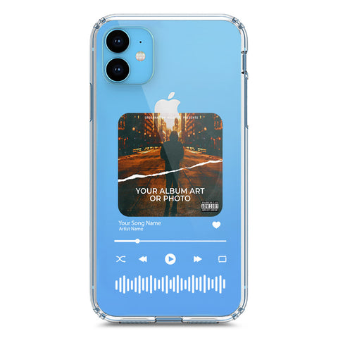 iPhone 11 Cover - Personalised Album Art Series - Clear Phone Case - Soft Silicon Borders