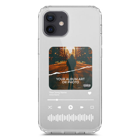 iPhone 12 Cover - Personalised Album Art Series - Clear Phone Case - Soft Silicon Borders