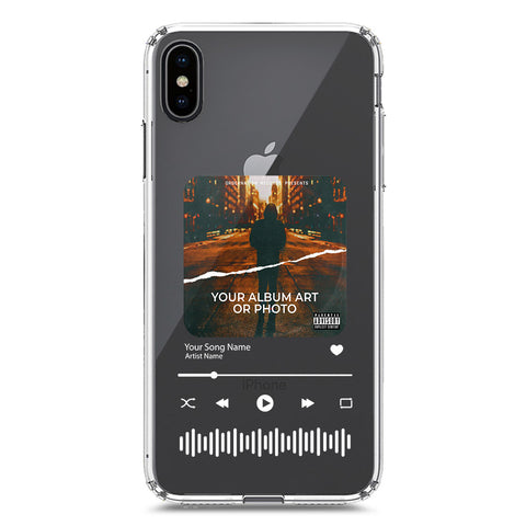 iPhone XS Max Cover - Personalised Album Art Series - Clear Phone Case - Soft Silicon Borders
