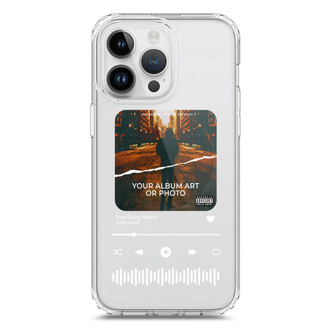iPhone 15 Pro Cover - Personalised Album Art Series - Clear Phone Case - Soft Silicon Borders