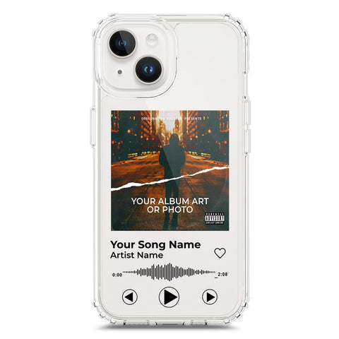 iPhone 15 Plus Cover - Personalised Album Art Series - Clear Phone Case - Soft Silicon Borders