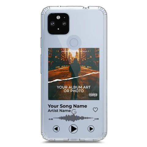Google Pixel 5 XL Cover - Personalised Album Art Series - Clear Phone Case - Soft Silicon Borders