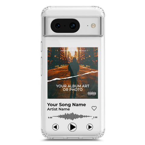 Google Pixel 8 Cover - Personalised Album Art Series - Clear Phone Case - Soft Silicon Borders