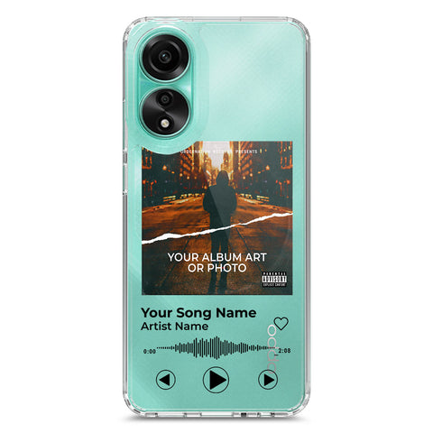 Oppo A78 4G Cover - Personalised Album Art Series - Clear Phone Case - Soft Silicon Borders