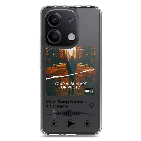 Xiaomi Redmi Note 13 Cover - Personalised Album Art Series - Clear Phone Case - Soft Silicon Borders