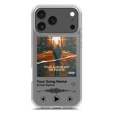 iPhone 17 Pro Max Cover - Personalised Album Art Series - Clear Phone Case - Soft Silicon Borders