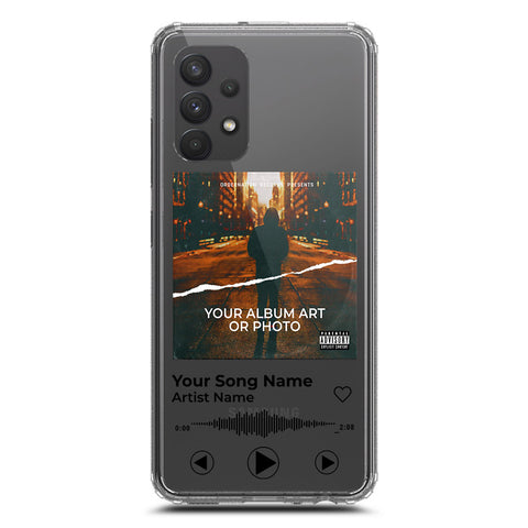Samsung Galaxy A32 Cover - Personalised Album Art Series - Clear Phone Case - Soft Silicon Borders