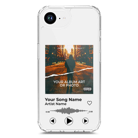 iPhone 16e Cover - Personalised Album Art Series - Clear Phone Case - Soft Silicon Borders