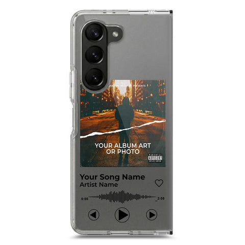 Samsung Galaxy Z Fold 5 Cover - Personalised Album Art Series - Clear Phone Case - Soft Silicon Borders