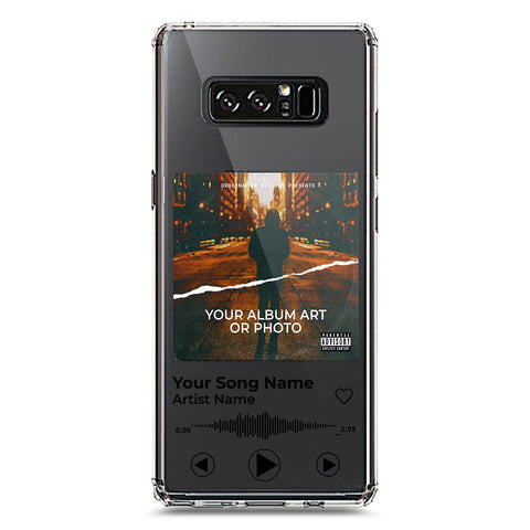 Samsung Galaxy Note 8 Cover - Personalised Album Art Series - Clear Phone Case - Soft Silicon Borders
