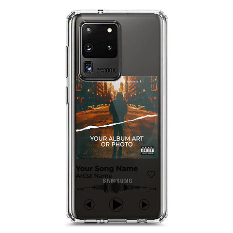 Samsung Galaxy S20 Ultra Cover - Personalised Album Art Series - Clear Phone Case - Soft Silicon Borders