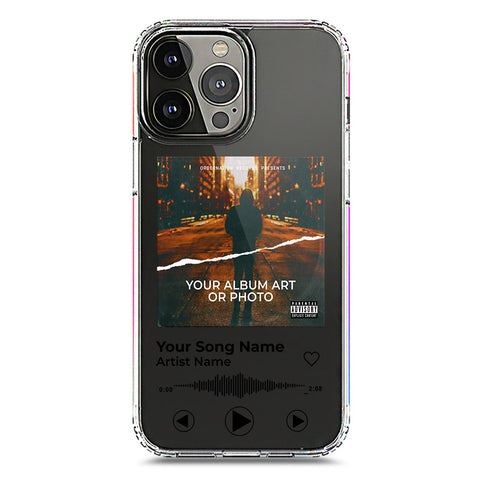 iPhone 13 Pro Max Cover - Personalised Album Art Series - Clear Phone Case - Soft Silicon Borders