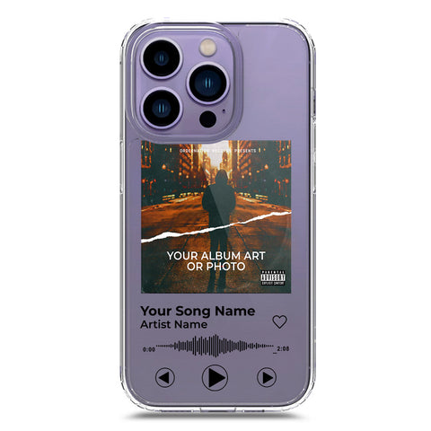 iPhone 14 Pro Max Cover - Personalised Album Art Series - Clear Phone Case - Soft Silicon Borders