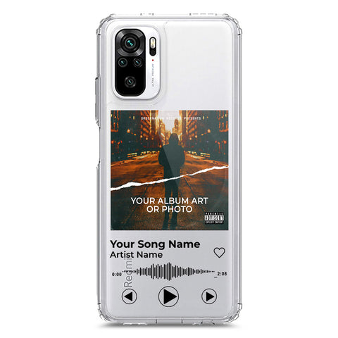 Xiaomi Redmi Note 10S Cover - Personalised Album Art Series - Clear Phone Case - Soft Silicon Borders
