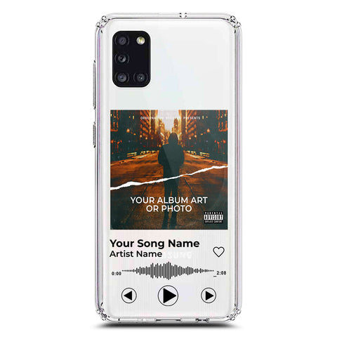 Samsung Galaxy A31 Cover - Personalised Album Art Series - Clear Phone Case - Soft Silicon Borders