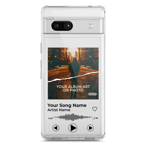 Google Pixel 7a Cover - Personalised Album Art Series - Clear Phone Case - Soft Silicon Borders