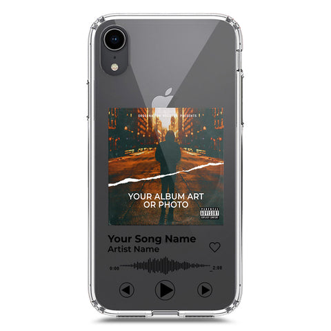 iPhone XR Cover - Personalised Album Art Series - Clear Phone Case - Soft Silicon Borders