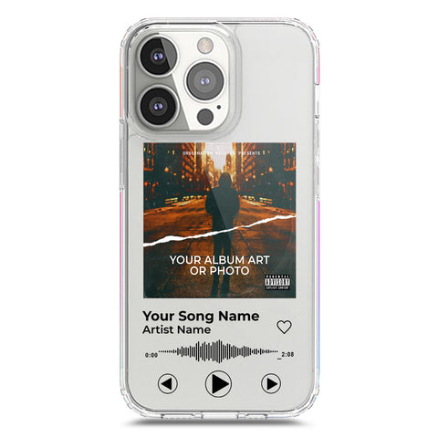 iPhone 13 Pro Cover - Personalised Album Art Series - Clear Phone Case - Soft Silicon Borders