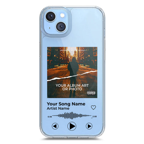 iPhone 14 Plus Cover - Personalised Album Art Series - Clear Phone Case - Soft Silicon Borders