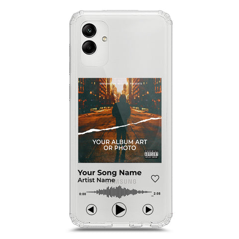 Samsung Galaxy A04 Cover - Personalised Album Art Series - Clear Phone Case - Soft Silicon Borders