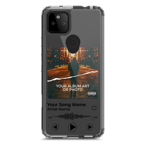 Google Pixel 5a 5G Cover - Personalised Album Art Series - Clear Phone Case - Soft Silicon Borders