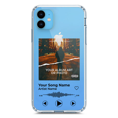 iPhone 11 Cover - Personalised Album Art Series - Clear Phone Case - Soft Silicon Borders