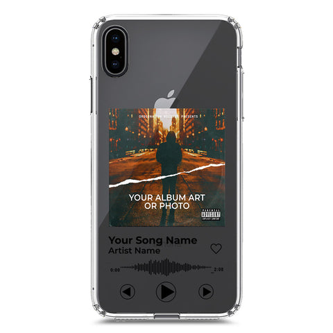 iPhone XS Max Cover - Personalised Album Art Series - Clear Phone Case - Soft Silicon Borders