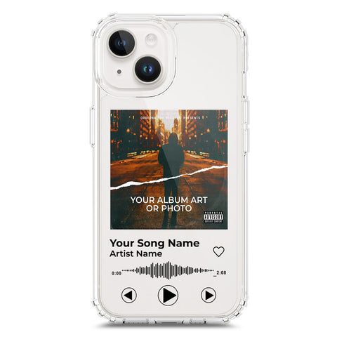 iPhone 15 Cover - Personalised Album Art Series - Clear Phone Case - Soft Silicon Borders