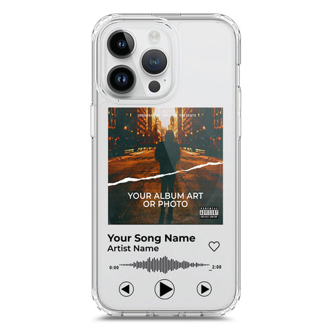 iPhone 15 Pro Cover - Personalised Album Art Series - Clear Phone Case - Soft Silicon Borders