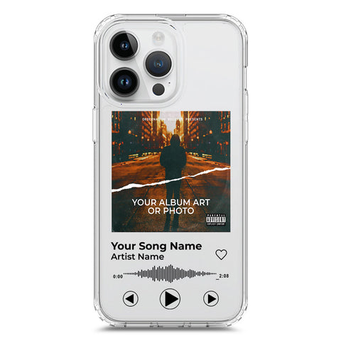 iPhone 15 Pro Max Cover - Personalised Album Art Series - Clear Phone Case - Soft Silicon Borders